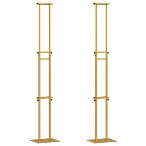 vidaXL Beurs Displays 2 st Goud 30 x 23,5 x 210 cm Staal