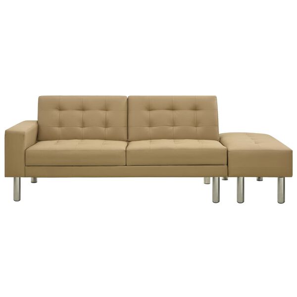 vidaXL Slaapbank kunstleer cappuccino