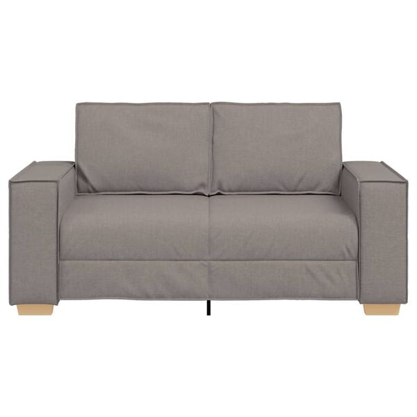 vidaXL 2-zitsbank Taupe 120 cm Stof
