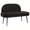 vidaXL Beklede bank met rugleuning Zwart 110 x 60 x 76 cm Kunstleer