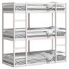 vidaXL Stapelbed 3-persoons massief grenenhout wit 75x190 cm