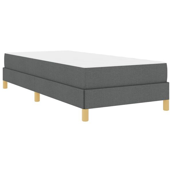 vidaXL Boxspringbed Donkergrijs 80 x 200 cm Stof