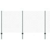 vidaXL gaashek met palen 10 x 1,2 m PVC-Coated Staal Groen Mesh