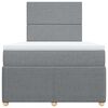 vidaXL Boxspring met matras stof lichtgrijs 120x200 cm