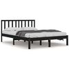 vidaXL Bedframe massief grenenhout zwart 120x190 cm