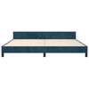vidaXL Bedframe zonder matras 200x200 cm fluweel donkerblauw