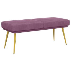 vidaXL Dubbel Laagige Bank Paars 120 x 45 x 46 cm fluweel