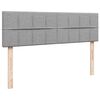 vidaXL Ottoman bed met matras 140x200cm stof lichtgrijs