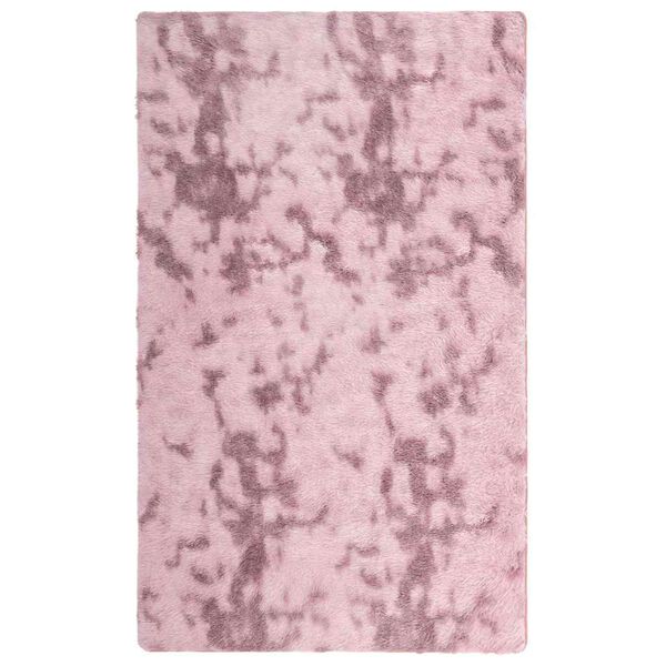 vidaXL Hoogpolig vloerkleed NAVARRA 80x150 cm polyester stoffig roze