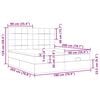 vidaXL Ottoman bed met matrassen en LED's 180x200cm fluweel
