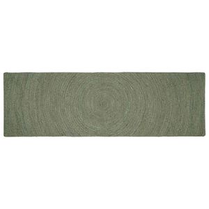 vidaXL Vloerkleden Olijfgroen 80 x 300 cm Jute