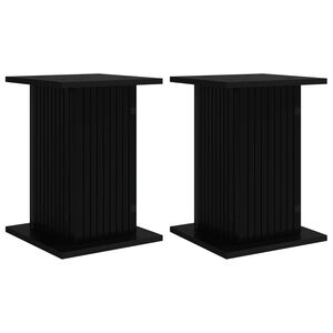 vidaXL Plantenstandaard 2 st Zwart 30,5 x 30 x 43 cm Bewerkt hout