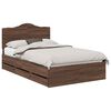 vidaXL Bedframe met lade Bruine eik 120 x 190 cm Ingenieurshout