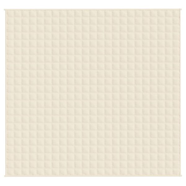 vidaXL Verzwaringsdeken 220x240 cm 11 kg stof lichtcr&egrave;mekleurig