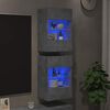 vidaXL Wandkasten met LED-verlichting voor tv 2 st 40x30x60,5 cm betongrijs