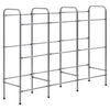 vidaXL Opbergrek voor 9 kratten 145x33x116 staal zilverkleurig