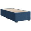 vidaXL Boxspring met matras stof blauw 100x200 cm