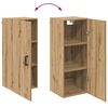 vidaXL Hoge kast Artisan Eiken 69,5 x 34 x 180 cm Bewerkt hout