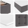 vidaXL Opslag bed met matras met matras Grijs 90 x 200 cm Nep Leer