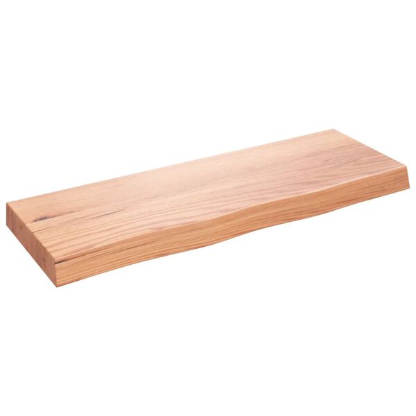 vidaXL Wandschap 80x30x(2-6) cm behandeld massief eikenhout lichtbruin