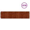 vidaXL Gazonrand 10 pcs 25 x 103 cm weervast staal Roestig