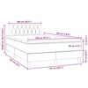 vidaXL Boxspring met matras en LED fluweel donkerblauw 120x190 cm