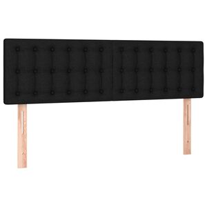 vidaXL Hoofdborden 144x5x78/88 cm stof zwart