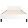 vidaXL Bedframe met hoofdbord kunstleer wit 90x190 cm