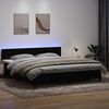 vidaXL Boxspring met matras en LED fluweel zwart 200x210 cm