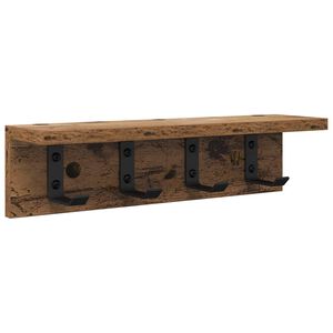 vidaXL Wandgemonteerde kapstok Muurmontage Oudhout 40 x 10,5 x 10,5 cm