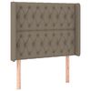 vidaXL Hoofdbord LED 103x16x118/128 cm stof taupe