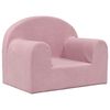 vidaXL Kinderbank zacht pluche roze