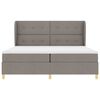vidaXL Boxspringbed met Matras Donkergrijs 90x190 cm Taupe Stof
