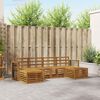 vidaXL Sofa-Sets 6 pcs Naturel Massief Acaciahout