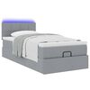 vidaXL Ottoman bed met matras en LED's 90x190cm stof lichtgrijs