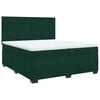 vidaXL Boxspring met matras fluweel donkergroen 200x200 cm