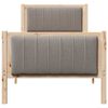 vidaXL Bedframe Bruin en taupe 75 x 190 cm Massief grenenhout