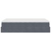 vidaXL Bed poef met matras 120x190 cm fluweel donkergrijs