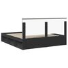 vidaXL Bedframe met hoofdeinde Zwart 180 x 200 cm Massief grenenhout