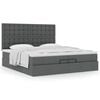 vidaXL Ottoman bed met matrassen 200x200cm stof donkergrijs