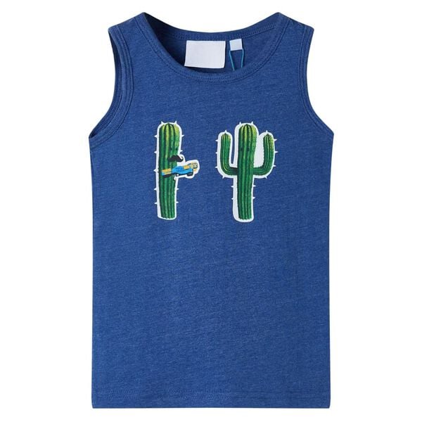 Kindertopje 104 gem&ecirc;leerd donkerblauw