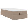 vidaXL Ottoman bed met matras 90x200cm kunstleer cappuccinokleurig