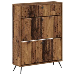 vidaXL Schoenenkast BREDA 78 x 24 x 103 cm Bewerkt hout Oud hout