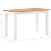 vidaXL Eettafel 120x60x74 cm massief eikenhout