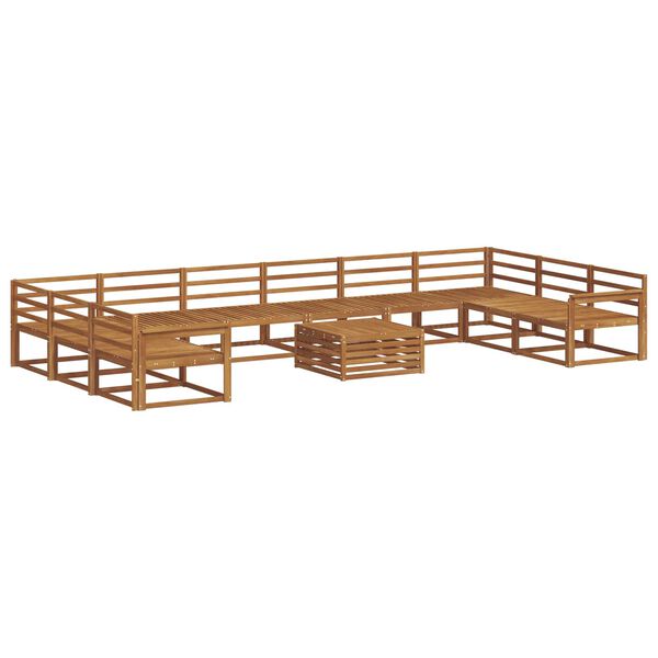 vidaXL Buiten bankenset 11 pcs Naturel Massief Acaciahout