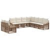 vidaXL Tuinbankenset 9 st Beige poly rattan