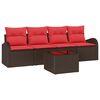 vidaXL Tuin Sofa Set Bruin 55 x 55 x 37 cm poly rattan