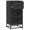vidaXL Dressoir 35,5x35x76 cm bewerkt hout en metaal zwart