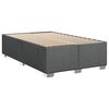 vidaXL Boxspring met matras stof donkergrijs 120x200 cm