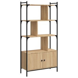 vidaXL Boekenkast met deuren Sonoma eiken 76,5x30x154,5 cm bewerkt hout